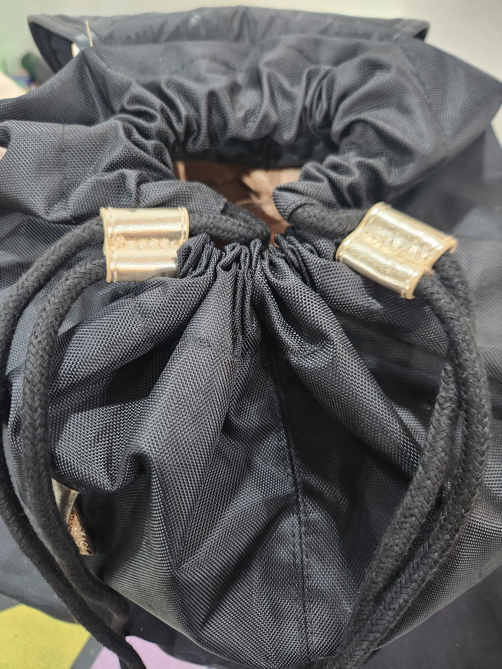 Men's Versace Backpack with Gold Accents